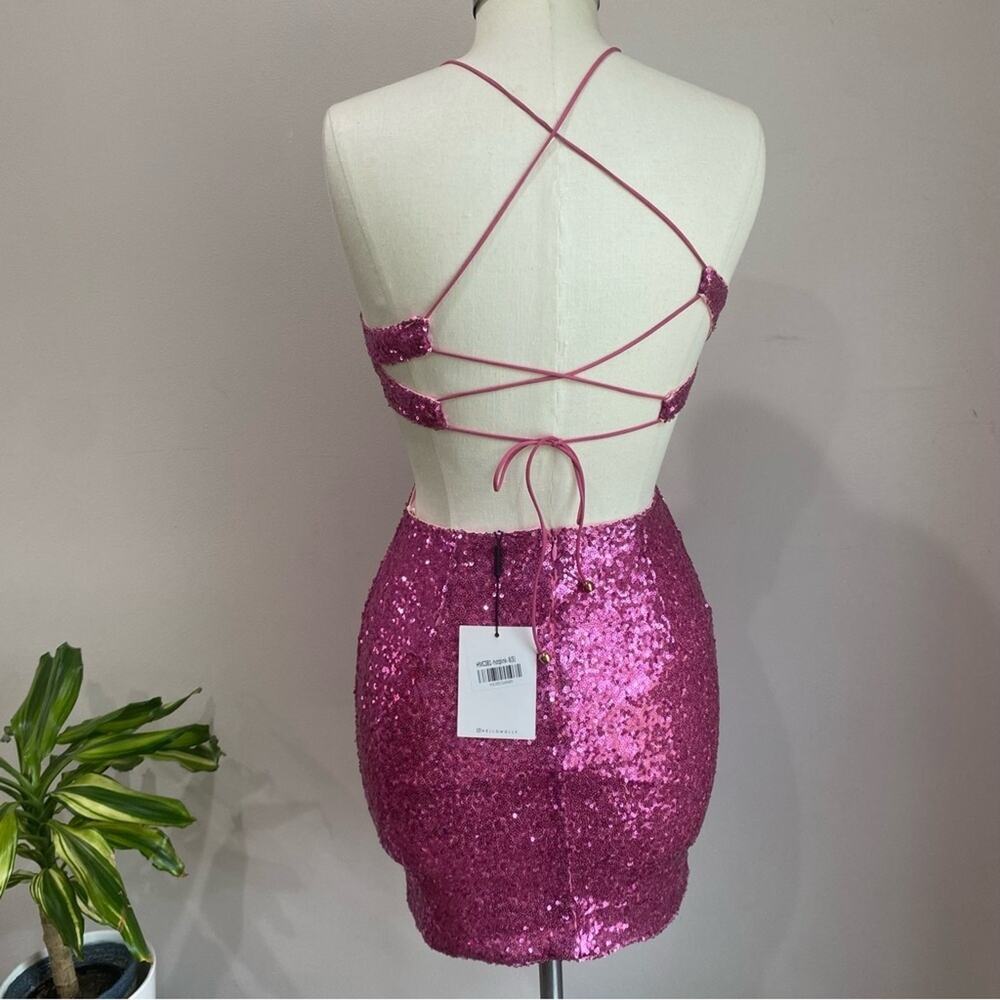 Hello Molly Glittering Pink Mini Dress - Picture 5 of 15